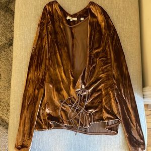 Vince crushed velvet top